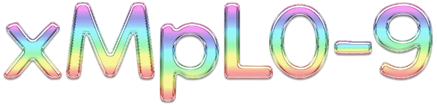 Rainbow Glass 3D Graphic Text v01